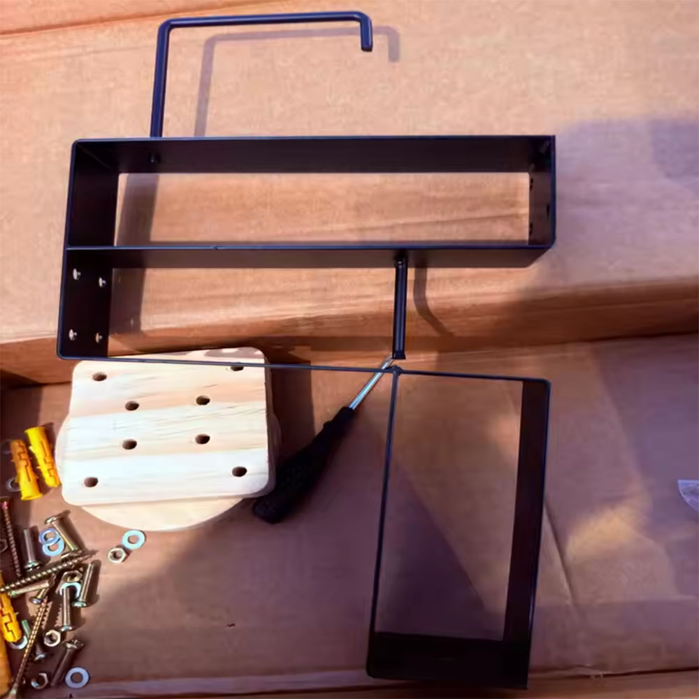 Smart Home Gym - Wood Motorcycle Helmet Holder Wall Mount
