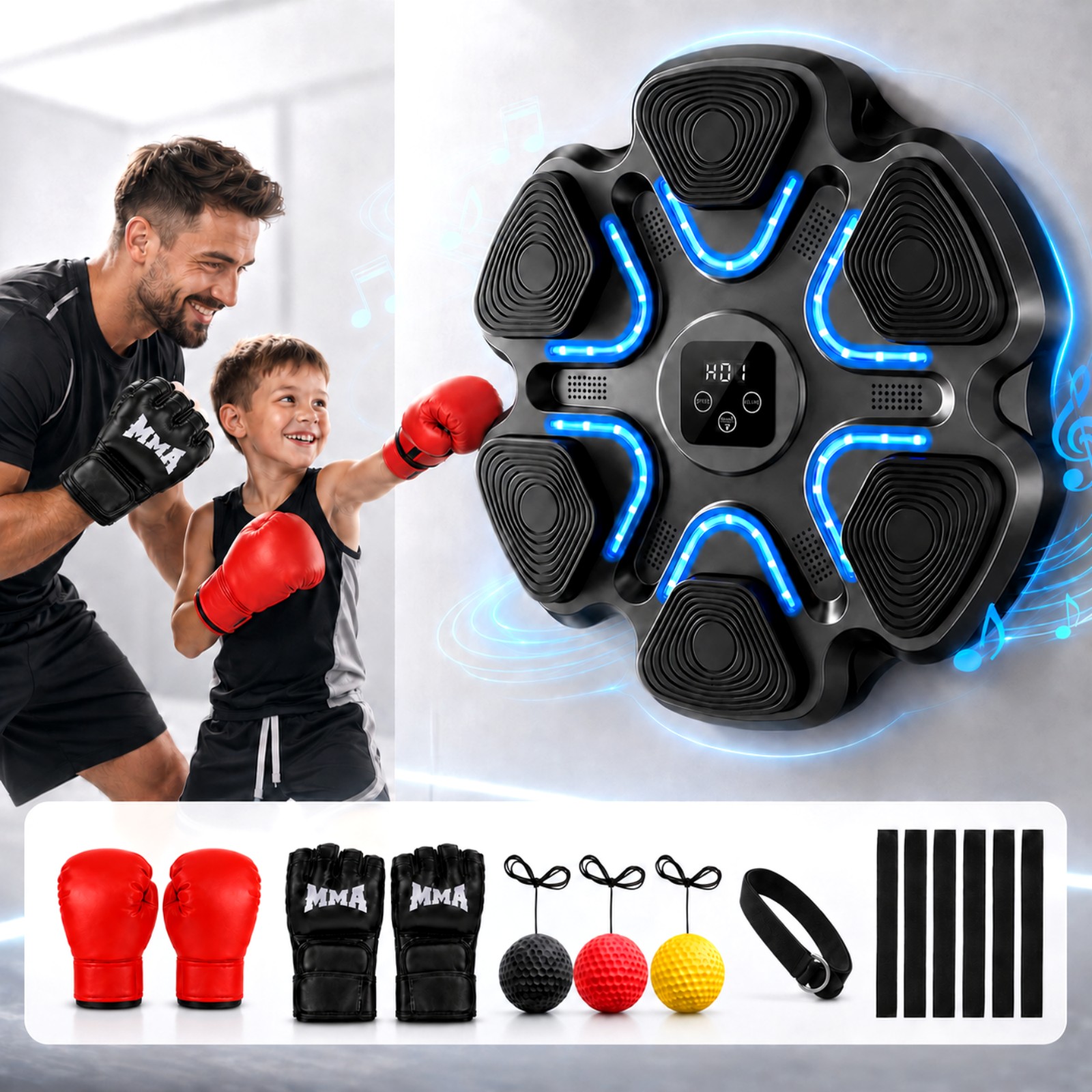 Smart Home Gym - Music Boxing Machine Kids Adults with