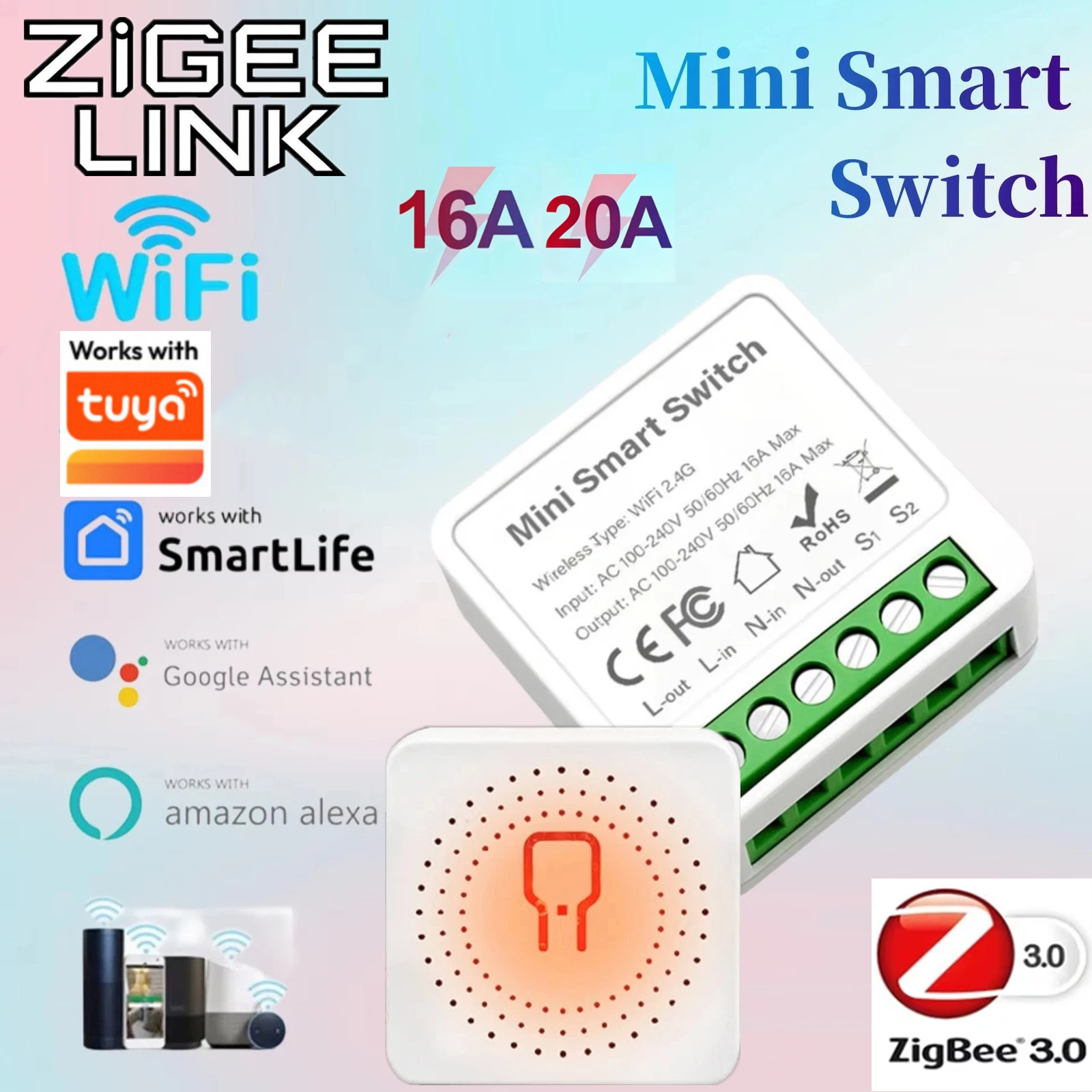 Smart Home Button - For Tuya Mini Smart WiFi Switch