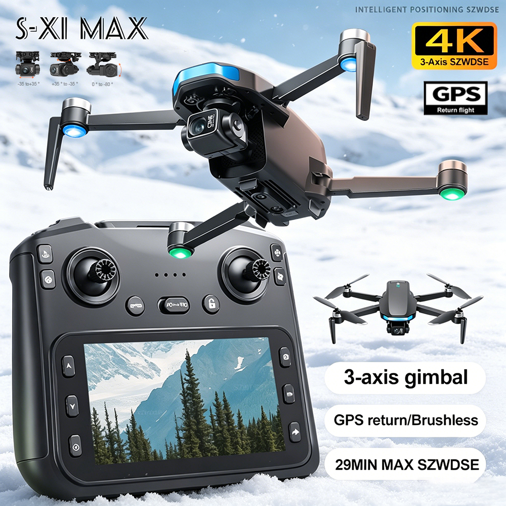 Smart Home Camera - New S-X1 MAX Drone GPS 8K