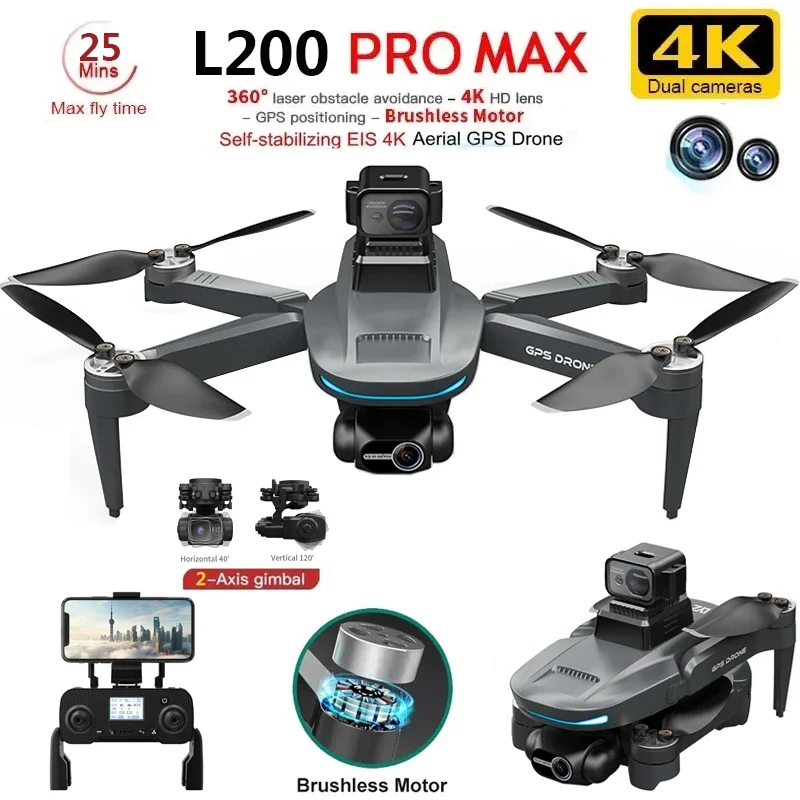 L200 PRO MAX Drone 4K 2-Axis P - Smart Home Camera 리뷰 및 가격