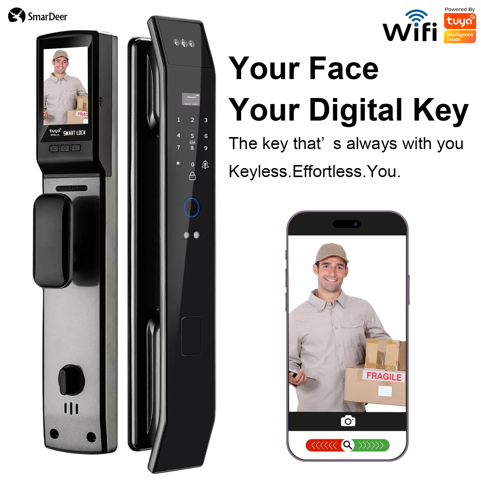SmaerDeer Smart lock with Came - Video Doorbell 리뷰 및 가격