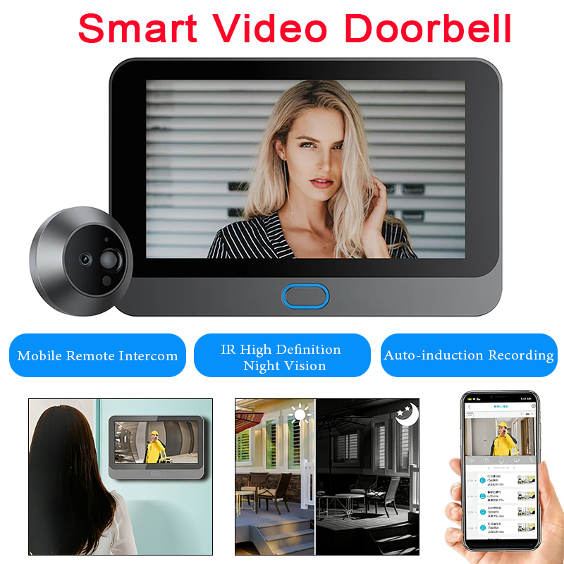 Smart Video Doorbell with 4.3- - Video Doorbell 리뷰 및 가격
