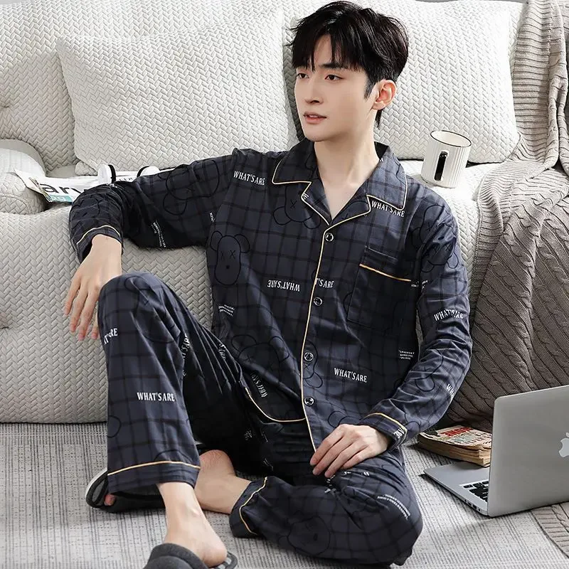 Fall 100% Cotton Pajamas Men's - Smart Home Plus 리뷰 및 가격