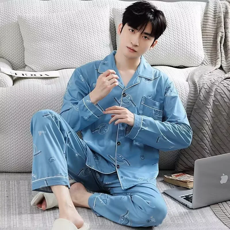 Fall 100% Cotton Pajamas Men's - Smart Home Plus 리뷰 및 가격