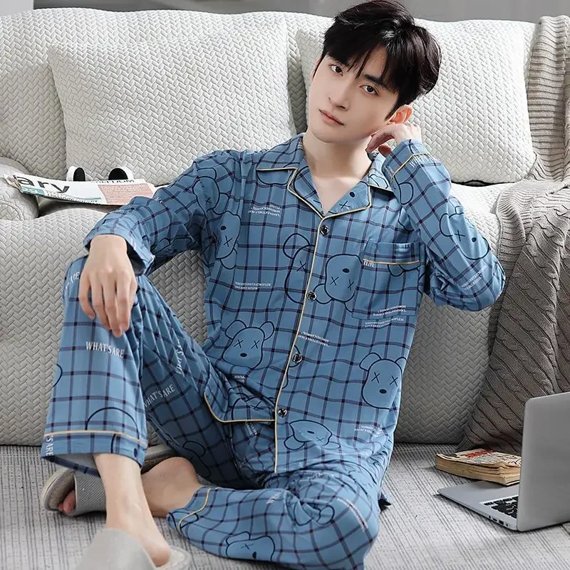Fall 100% Cotton Pajamas Men's - Smart Home Plus 리뷰 및 가격