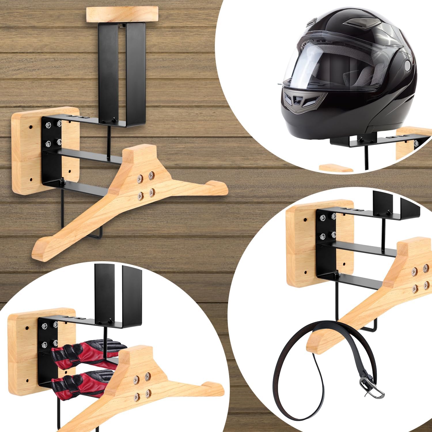 Wood Motorcycle Helmet Holder  - Smart Home Gym 리뷰 및 가격