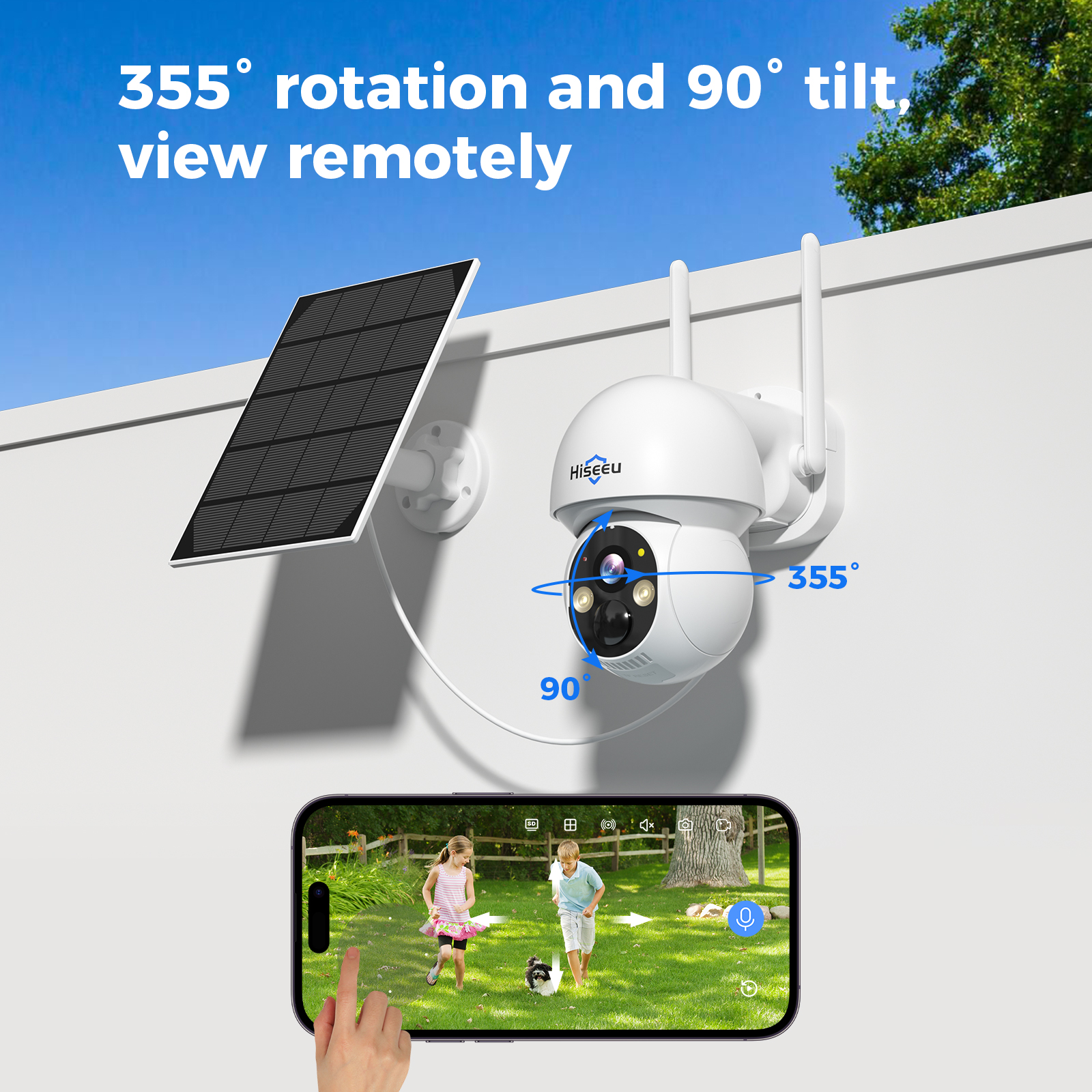 Hiseeu 2K 4MP WIFI PTZ Solar I - Smart Home Camera 리뷰 및 가격
