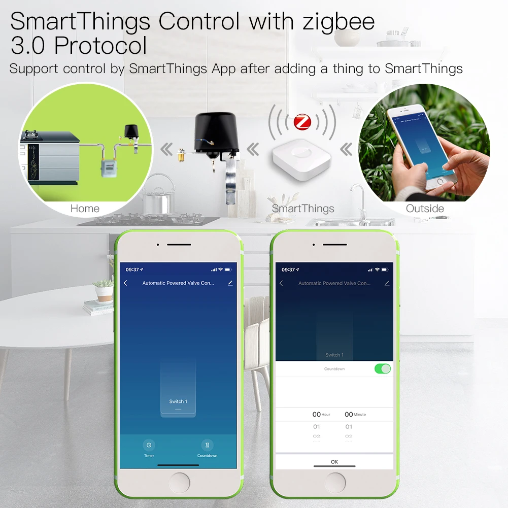 MOES ZigBee 3.0 Smart Gas Wate - Smart Home Plus 리뷰 및 가격