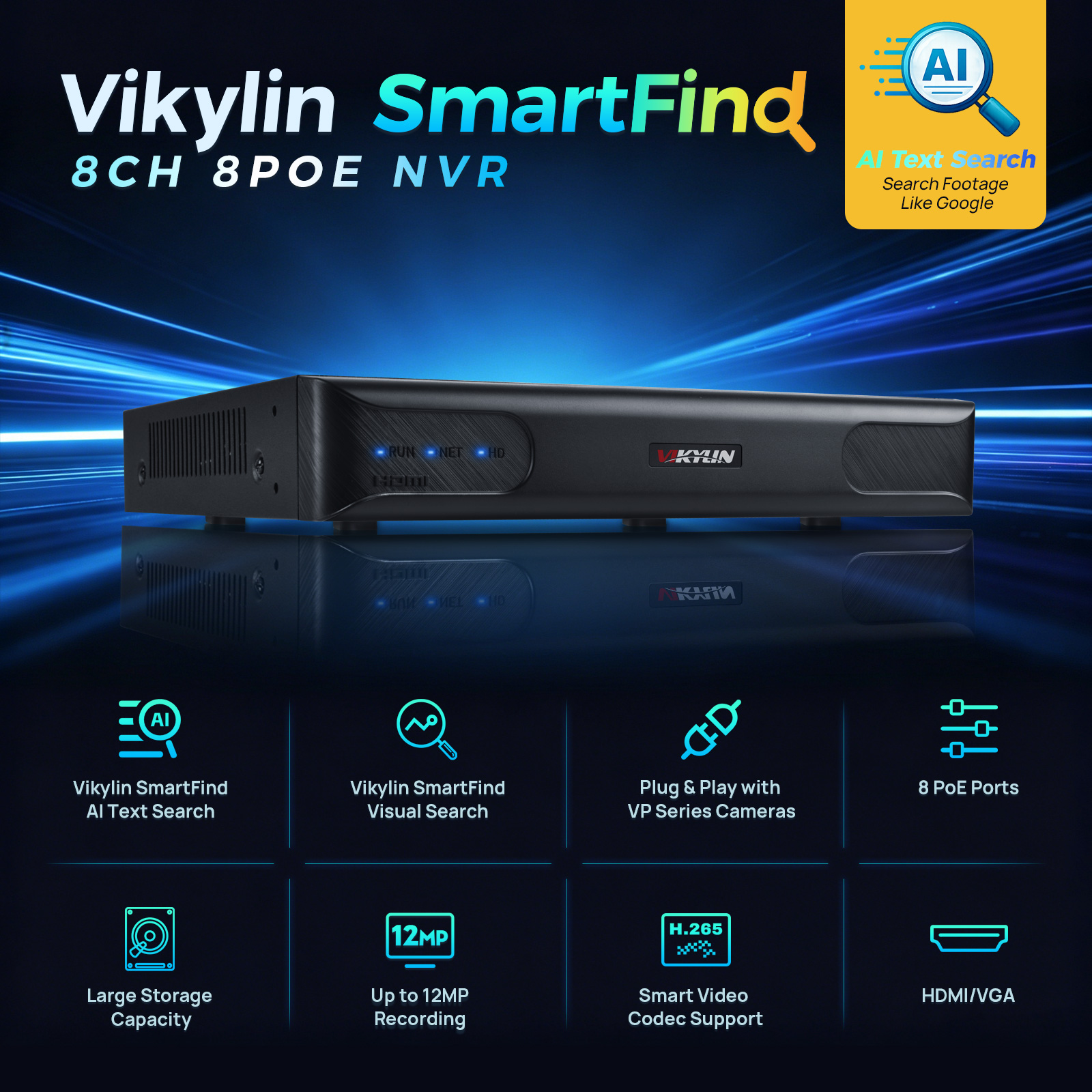Vikylin 4K NVR UP to 12MP 8CH  - Smart Home Camera 리뷰 및 가격