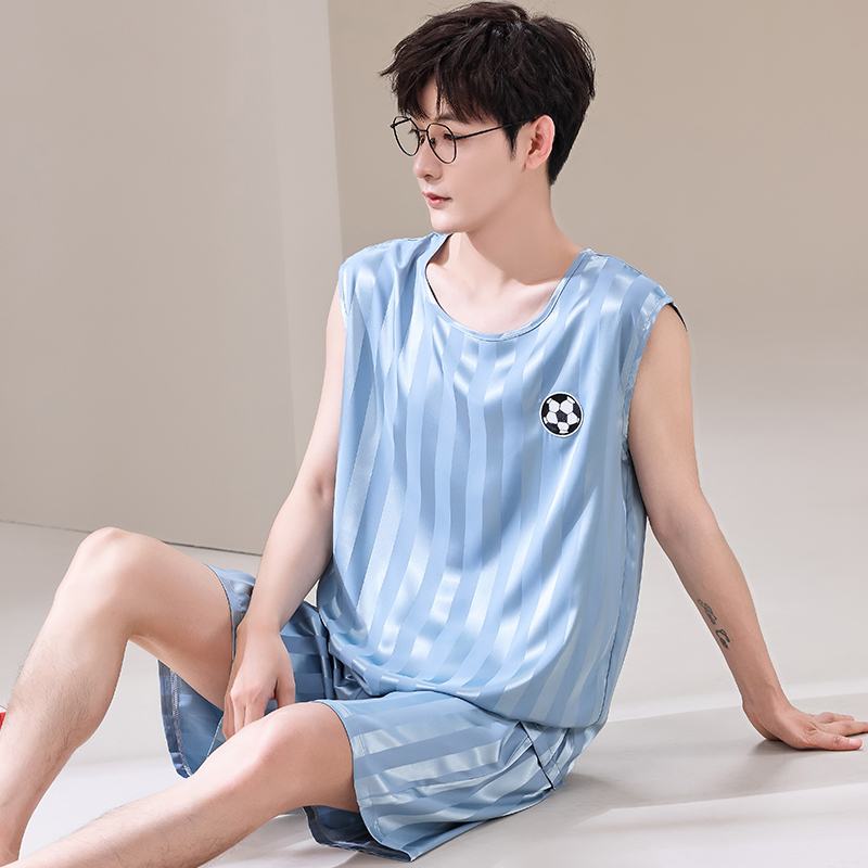 Summer Men Pyjamas Ice Silk Pa - Smart Home Plus 리뷰 및 가격