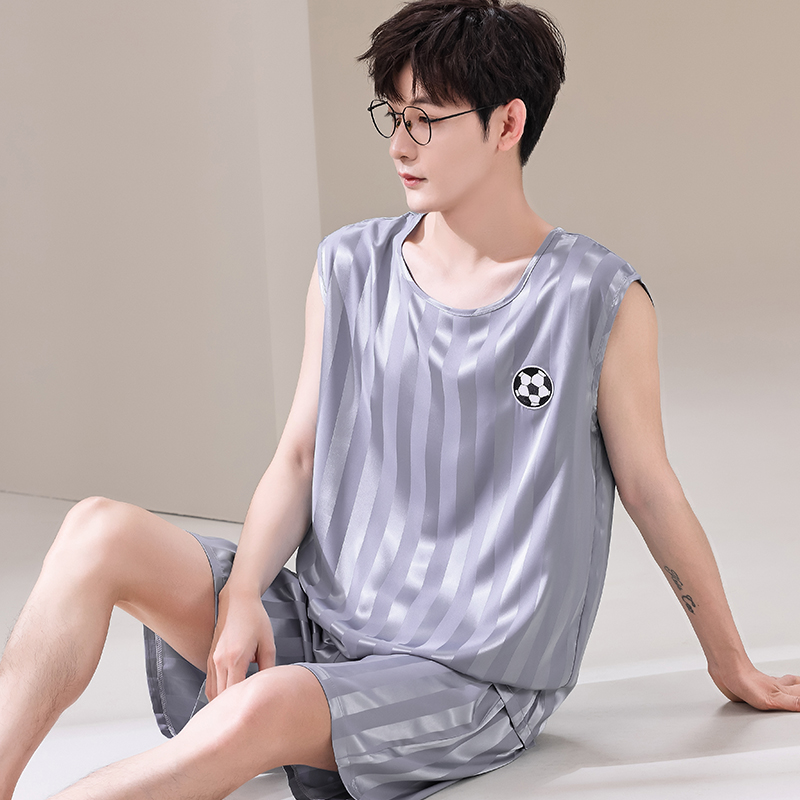 Summer Men Pyjamas Ice Silk Pa - Smart Home Plus 리뷰 및 가격