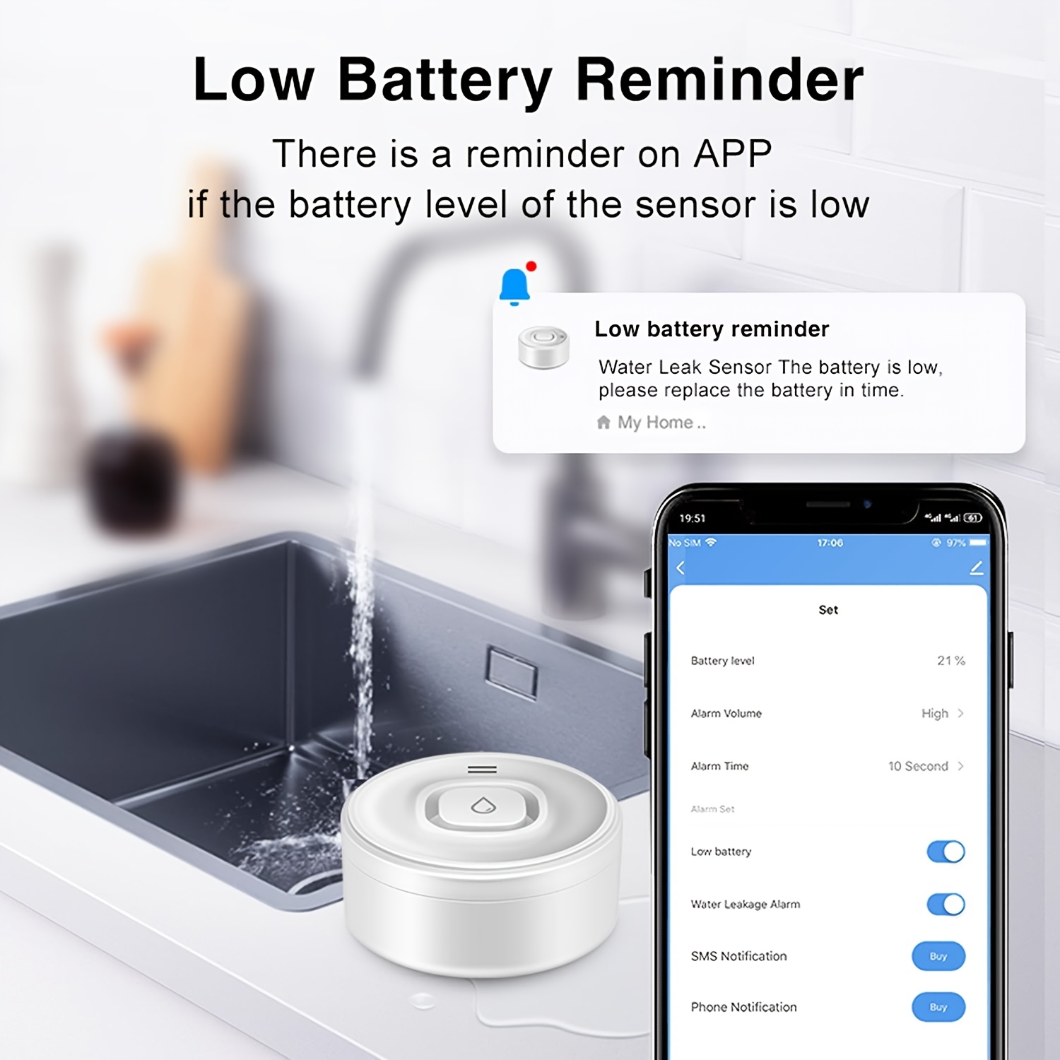 YNF Smart WiFi Water Leak Dete - Smart Home Ynf 리뷰 및 가격