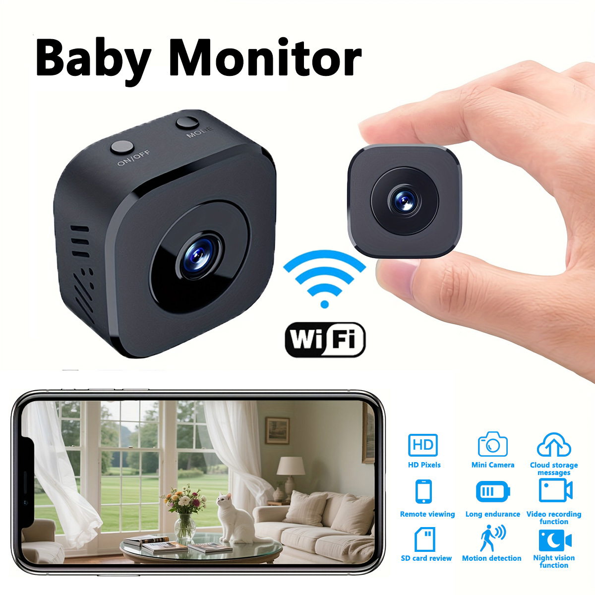 1080P HD Mini WiFi Camera Indo - Smart Home Camera 리뷰 및 가격