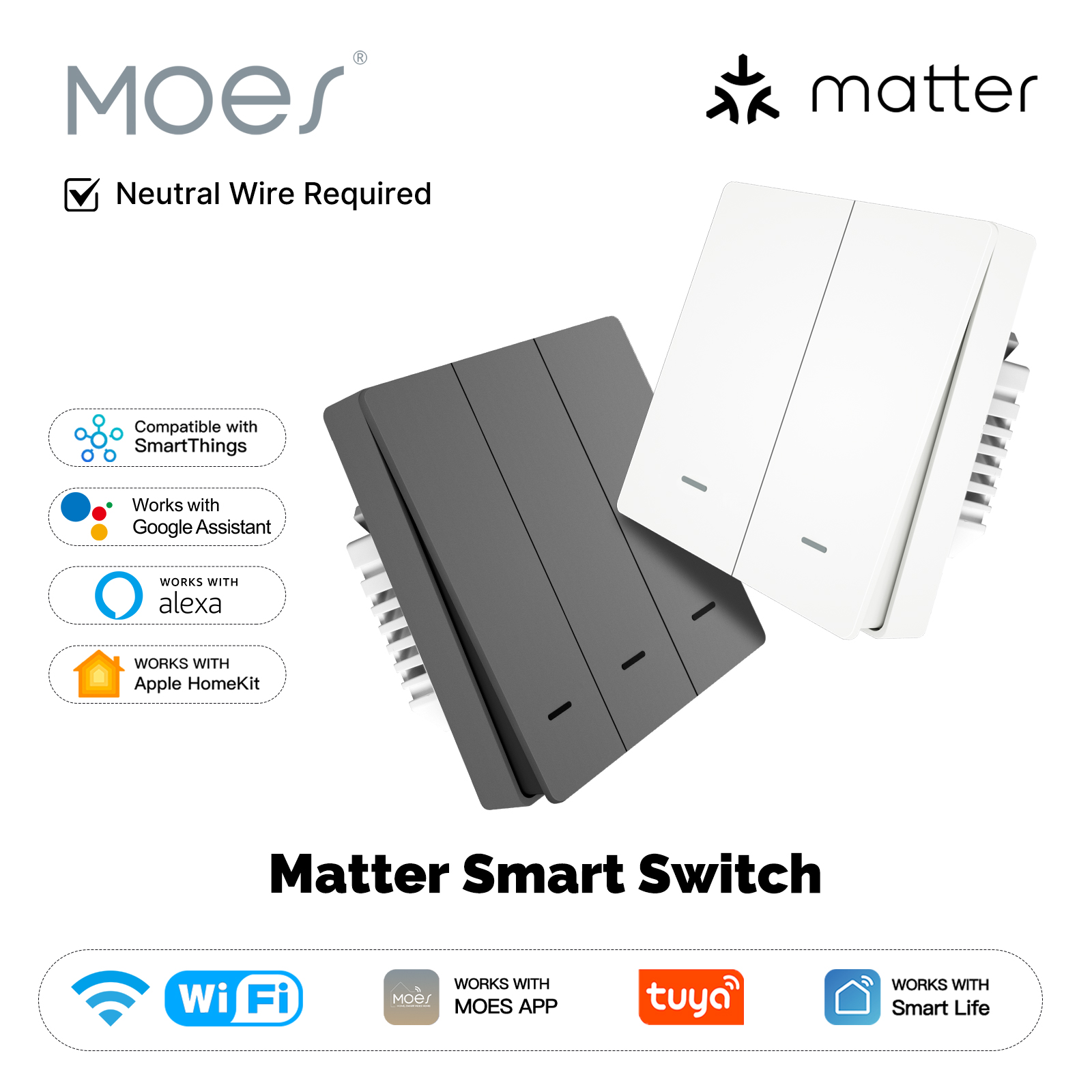 MOES Matter Tuya WiFi Smart Li - Smart Home Button 리뷰 및 가격
