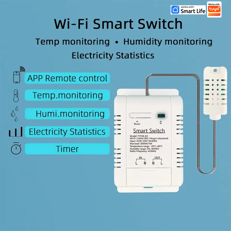 Work with tuya 16A 3000W WiFi  - Wifi Thermostat 리뷰 및 가격