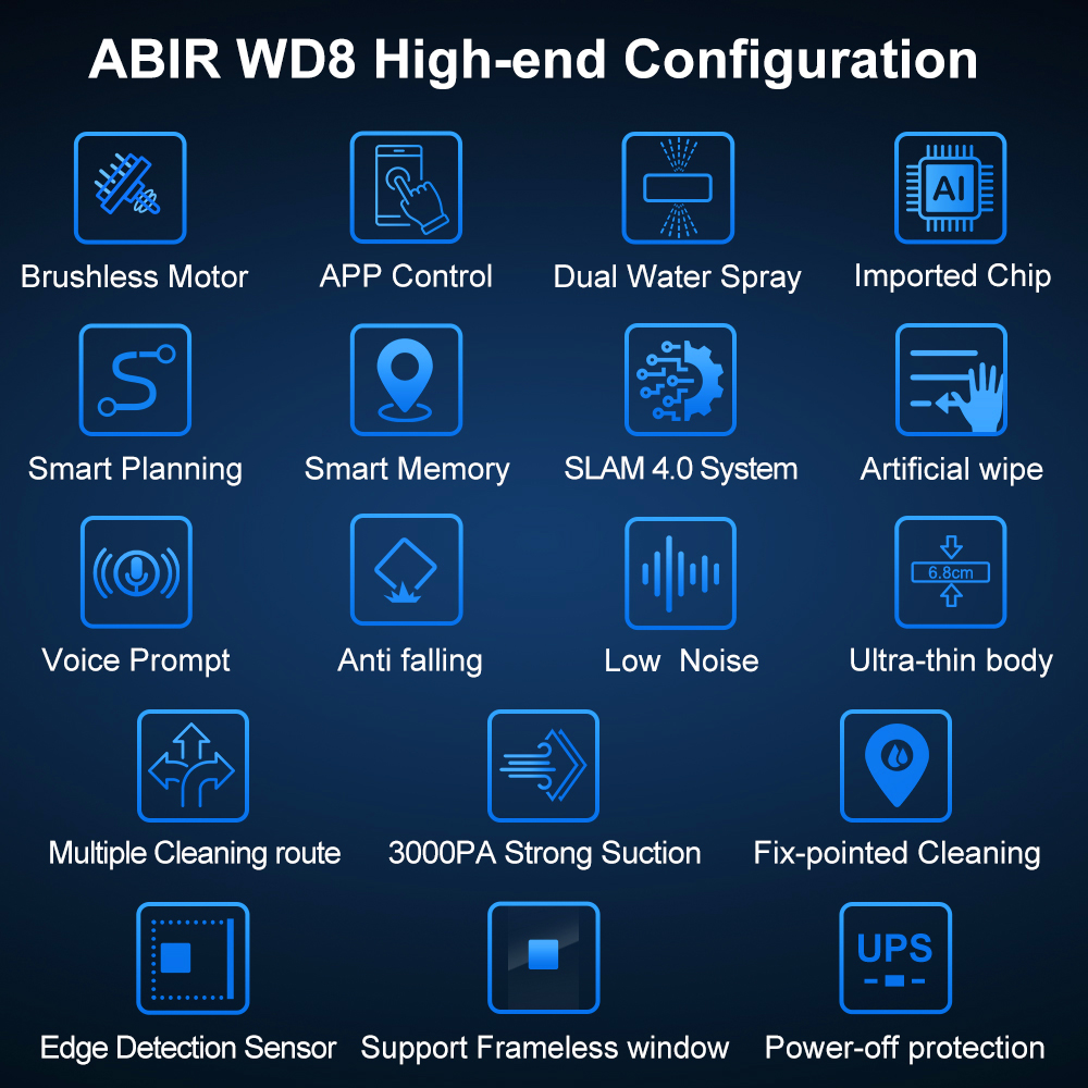 Robot Window cleaner ABIR WD8, - Smart Home Hvac 리뷰 및 가격