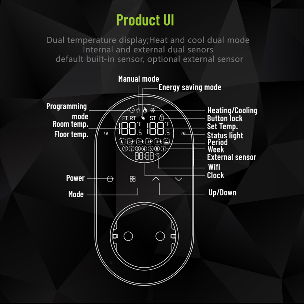 New Dual Sensor Thermostat WIF - Wifi Thermostat 리뷰 및 가격