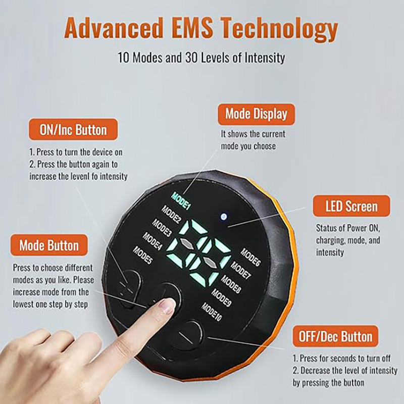 USB Recharge EMS Muscle Toner  - Smart Home Gym 리뷰 및 가격